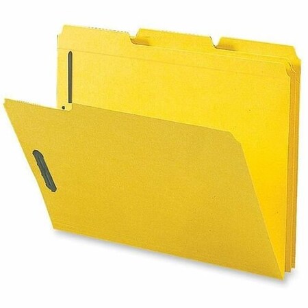 Business Source Fastener Folders, w/2-Ply Tab, 1/3 AST Tab, Ltr, Yellow, 50PK BSN17270
